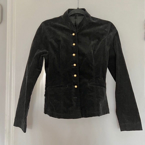 Vintage Black Velvet Victorian Steampunk Ringmaster Jacket Military Blazer - Picture 1 of 4